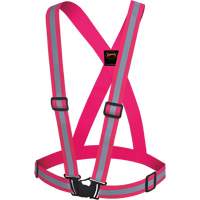 High-Visibility Adjustable Safety Sash, Pink, Silver Reflective Colour, One Size SHI032 | Waymarc Industries Inc