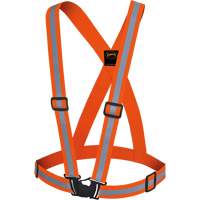 High-Visibility Safety Sash, High Visibility Orange, Silver Reflective Colour, One Size SHI033 | Waymarc Industries Inc