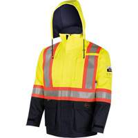 4485 Manteau de s&eacute;curit&eacute; Defender antistatique/ignifuge/anti-arc &eacute;lectrique en trilamin&eacute;, Petit, Noir/Jaune haute visibilit&eacute;, 11 cal/cm² Waymarc Industries Inc