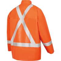 5990J Manteau de s&eacute;curit&eacute; imperm&eacute;able tr&egrave;s robuste ignifuge et r&eacute;sistant aux arcs &eacute;lectriques, Petit, Orange haute visibilit&eacute;, 11 cal/cm² Waymarc Industries Inc
