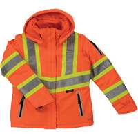 Manteau de s&eacute;curit&eacute; isolant et extensible pour femmes, Polyester, Orange haute visibilit&eacute;, T-petit Waymarc Industries Inc