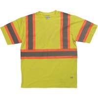 Chemise de s&eacute;curit&eacute; &agrave; manches courtes, Coton, T-petit, Jaune lime haute visibilit&eacute; Waymarc Industries Inc