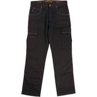 Pantalon de travail WP100, Coton/Spandex, Noir, Taille 0, Entrejambe 30 SHJ108 | Waymarc Industries Inc