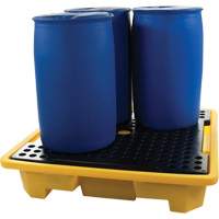4-Drum Spill Pallet, 66 US gal. Spill Capacity, 57.5" x 57.5" x 12" Waymarc Industries Inc