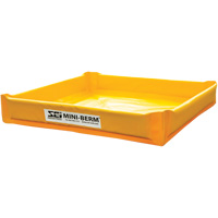 Yellow PVC Mini-Berm, 34 US gal. Capacity, 3' W x 3' L x 6" H Waymarc Industries Inc