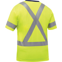 Bisley&reg; X-Back Short Sleeve Shirt, Poly-Cotton, Small, High Visibility Lime-Yellow Waymarc Industries Inc