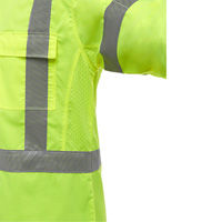 Bisley&reg; X-Back Long Sleeve Work Shirt with X-Airflow, Poly-Cotton, Small, High Visibility Lime-Yellow Waymarc Industries Inc