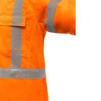 Bisley&reg; X-Back Long Sleeve Work Shirt with X-Airflow, Poly-Cotton, Small, High Visibility Orange Waymarc Industries Inc