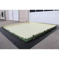 Easy-Riser Insta-Berm, 134 US gal. Capacity, 6' W x 6' L x 6" H, Hinge Bracket Waymarc Industries Inc