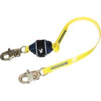 Coated Web Shock-Absorbing Lanyard, 4', Snap Hook Center, Snap Hook Leg Ends Waymarc Industries Inc