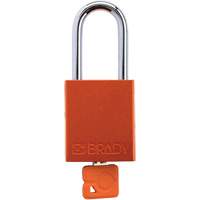 Cadenas de verrouillage de s&eacute;curit&eacute; Velocity Plus, Orange, Cl&eacute;s identiques, Aluminium, Largeur de 1-1/2" Waymarc Industries Inc