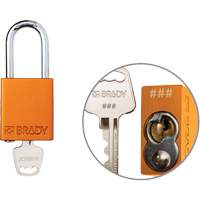 Cadenas de verrouillage de s&eacute;curit&eacute; Velocity Plus, Orange, Cl&eacute;s identiques, Aluminium, Largeur de 1-1/2" Waymarc Industries Inc