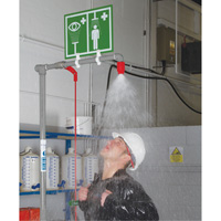 Douche combin&eacute;e avec cuvette ferm&eacute;e en ABS et entr&eacute;e sup&eacute;rieure, Socle Waymarc Industries Inc