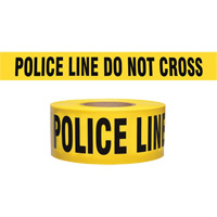 "Police Line Do Not Cross" Contractor-Grade Barricade Tape, English, 3" W x 1000' L, 2 mils, Black on Yellow Waymarc Industries Inc