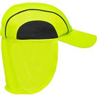 Chapeaux de refroidissement avec voiles pour le cou, Lime haute visibilit&eacute; Waymarc Industries Inc