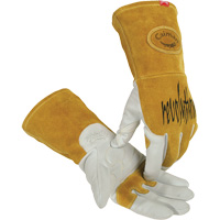 Caiman&reg; Premium TIG/MIG Welder's Gloves with FR Insulated Split Cowhide Back, Grain Goatskin, Size Small Waymarc Industries Inc
