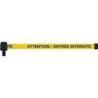 PLUS Banner, Attention - Entr&eacute;e Interdite, 15', Black and Yellow Tape Waymarc Industries Inc