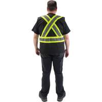 CSA Compliant Surveyor Vest, Black, Medium, Polyester Waymarc Industries Inc