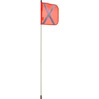 Heavy-Duty Safety Whip, Threaded Mount, 5' High, Orange with Reflective X Waymarc Industries Inc
