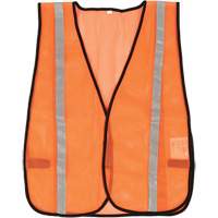 Compact Mesh Safety Vest, High Visibility Orange, Polyester Waymarc Industries Inc