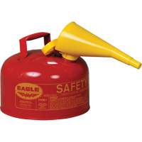 Safety Can for Flammables with Funnel, Type I, Galvanized Steel, 2.5 US gal., Red, FM Approved/UL/ULC Listed Waymarc Industries Inc