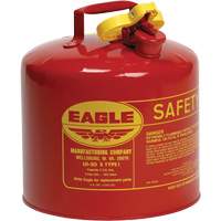 Safety Can for Flammables, Type I, Galvanized Steel, 5 US gal., Red, FM Approved/UL/ULC Listed Waymarc Industries Inc