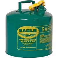 Safety Can for Combustibles, Type I, Galvanized Steel, 5 US gal., Green, FM Approved/UL/ULC Listed Waymarc Industries Inc