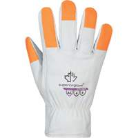 Gants haute visibilit&eacute; r&eacute;sistants &agrave; la coupe Endura Pro, Taille Petit, Enveloppe en Cuir de vache, ASTM ANSI niveau A6 Waymarc Industries Inc