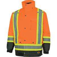Parka de s&eacute;curit&eacute; d'hiver imperm&eacute;able 7-en-1 5056 Pioneer Yukon, Polyester, Noir/Orange haute visibilit&eacute;, T-petit Waymarc Industries Inc