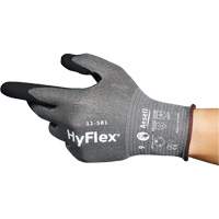 HyFlex&reg; 11-581 Ultra-Lightweight Industrial Gloves, Size 6, 21 Gauge, Nitrile Coated, Nylon/HPPE/Tungsten/Spandex Shell, ASTM ANSI Level A6 Waymarc Industries Inc