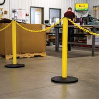 Industrial Stanchion Kit with Plastic Chain, 37" High, Red Waymarc Industries Inc