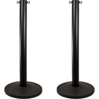 Industrial Stanchion, 37" High, Black Waymarc Industries Inc