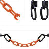 Magnetic Chain Barrier Warehouse Kit, Orange Waymarc Industries Inc
