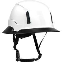 Bordure large compl&egrave;te &agrave; agrafe pour casque d'alpiniste RZRBack, blanc Waymarc Industries Inc