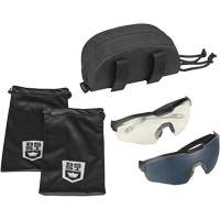 Ensemble de cache-œil pour lunettes de s&eacute;curit&eacute; MY6, Lentille Transparent/Fum&eacute;e, Antibu&eacute;e/Anti-&eacute;gratignures, ANSI Z87+ Waymarc Industries Inc