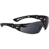 Lunettes de s&eacute;curit&eacute; Rush + BSSI, Lentille Gris/Fum&eacute;e, Antibu&eacute;e/Anti-&eacute;gratignures, ANSI Z87+ Waymarc Industries Inc