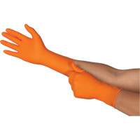 TOUCHNTUFF 93-800 Disposable Gloves, 6.5/7, Latex/Neoprene/Nitrile, 23.6-mil, Powder-Free, Orange Waymarc Industries Inc