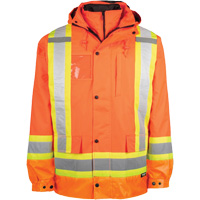 Manteau haute visibilit&eacute; 7-en-1, Polyester, Orange haute visibilit&eacute;, T-petit Waymarc Industries Inc