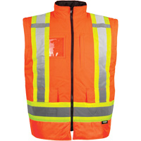 Manteau haute visibilit&eacute; 7-en-1, Polyester, Orange haute visibilit&eacute;, T-petit Waymarc Industries Inc