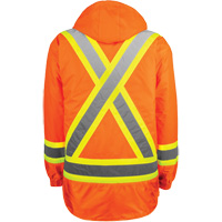 Manteau haute visibilit&eacute; 7-en-1, Polyester, Orange haute visibilit&eacute;, T-petit Waymarc Industries Inc