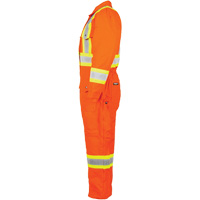 Salopette en canevas doubl&eacute;e haute visibilit&eacute;, Petit, Orange haute visibilit&eacute; Waymarc Industries Inc