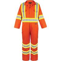 Combinaison non doubl&eacute;e haute visibilit&eacute;, Petit, Orange haute visibilit&eacute; Waymarc Industries Inc