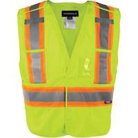 Gilet haute visibilit&eacute; &agrave; d&eacute;tachement rapide en 5 points, Orange haute visibilit&eacute;, Moyen/Petit, Polyester Waymarc Industries Inc