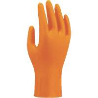 Gants jetables haute visibilit&eacute; 709HVO, 7/Petit, Nitrile, 8 mils, Sans poudre, Orange Waymarc Industries Inc