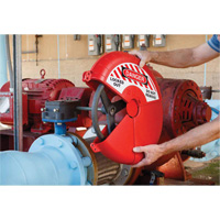 Dispositif de verrouillage coulissant pour vanne &agrave; opercule, Type Volant Waymarc Industries Inc