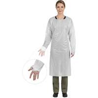 CoverMe Gown with Thumbholes, One Size, White, Polyethylene Waymarc Industries Inc