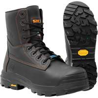 Metpro Flex Work Boots with Metguard, Leather, Size 4, Impermeable Waymarc Industries Inc