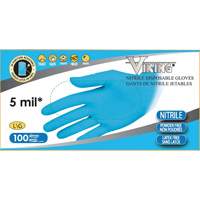 Gants jetables 34600, Petit, Nitrile, 5 mils, Sans poudre, Bleu Waymarc Industries Inc
