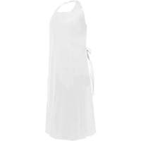 CoverMe Apron with Die-Cut Neck, Polyurethane, 45" L x 35" W, White Waymarc Industries Inc