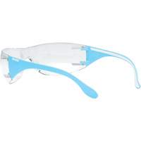 Adapt Lite Blue/White Safety Glasses, Clear Lens, Anti-Fog/Anti-Scratch, ANSI Z87+/Meets/Exceeds CSA Z94.3 Waymarc Industries Inc